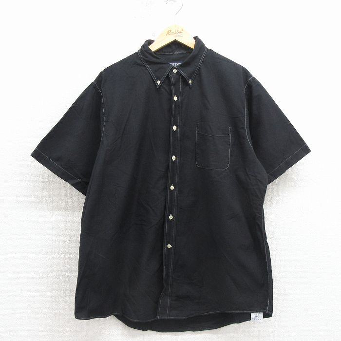 【20%OFF】ランズエンド 00s 半袖シャツ ブラック メンズXL相当 | 古着