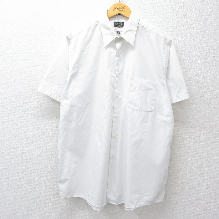 XL★古着 アロー 半袖 シャツ メンズ 白 26apr10