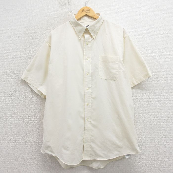 ランズエンド 00s 半袖シャツ 生成り メンズXL相当 | 古着