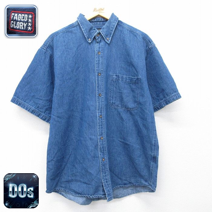 FADED GLORY 00s 半袖シャツ ネイビー メンズXL相当 | 古着