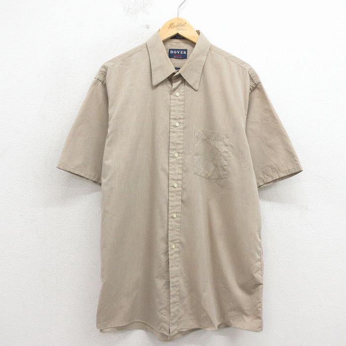 XL★古着 アロー 半袖 シャツ メンズ 90年代 90s ベージュ 26apr17