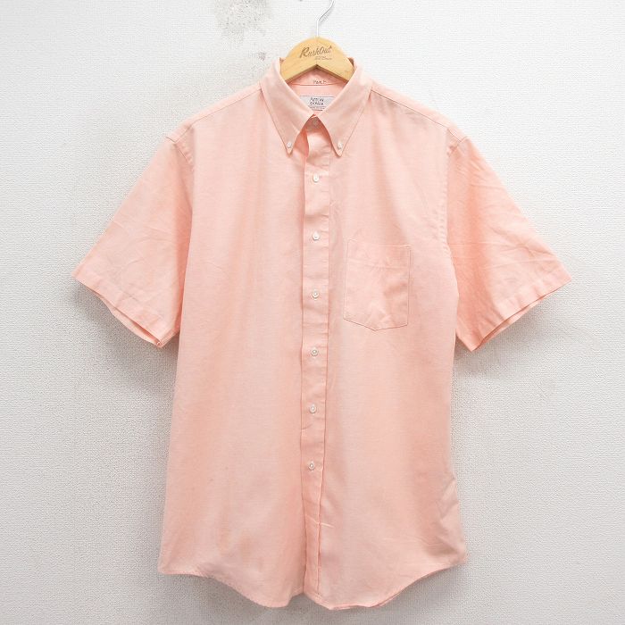 XL★古着 アロー 半袖 シャツ メンズ 80年代 80s ボタンダウン USA製 ピンク 26apr17