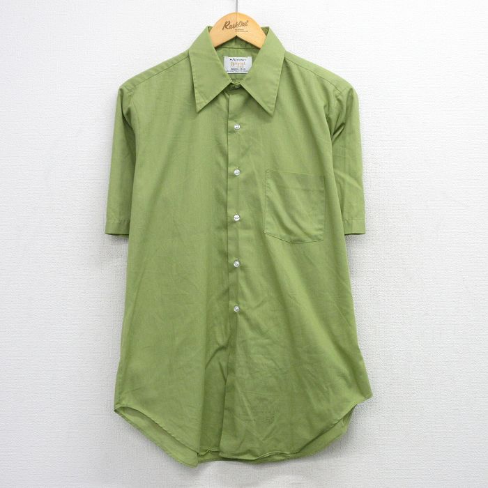 アロー 70s 半袖シャツ グリーン メンズL相当 | 古着