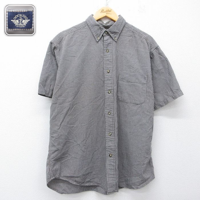 【20%OFF】ドッカーズ 半袖シャツ ブラウンチェック メンズXL相当 | 古着