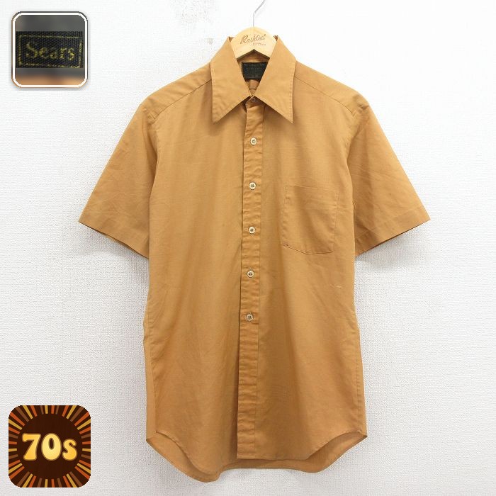 【20%OFF】シアーズ 70s 半袖シャツ ベージュ メンズL相当 | 古着