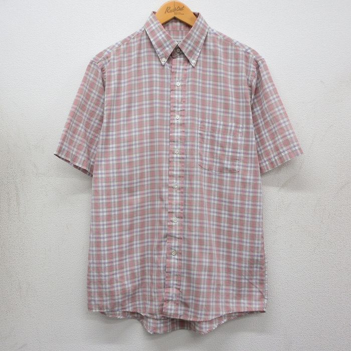 アロー 90s 半袖シャツ ピンクチェック L | 古着