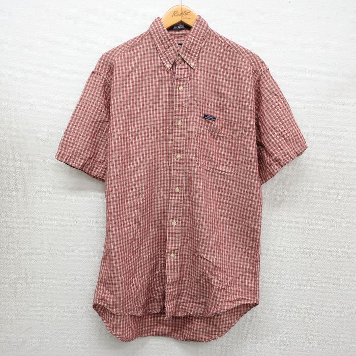 ラルフローレン 90s 半袖シャツ エンジチェック L | 古着