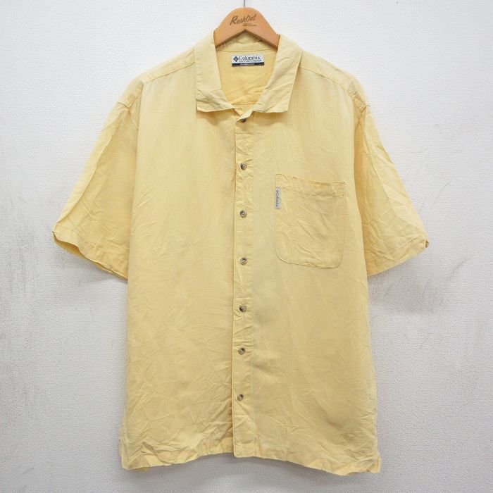 コロンビア 00s 半袖シャツ イエロー L | 古着