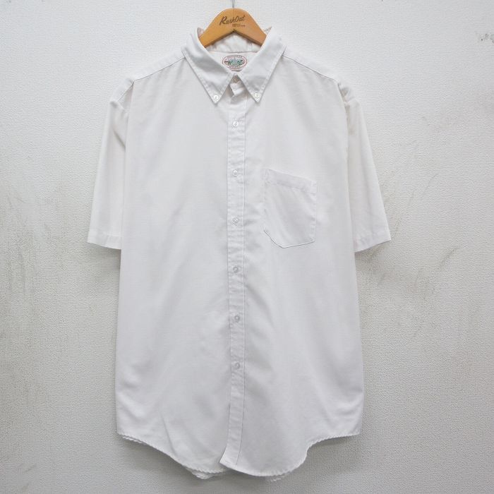 90s 半袖シャツ オックスフォード ホワイト XL | 古着