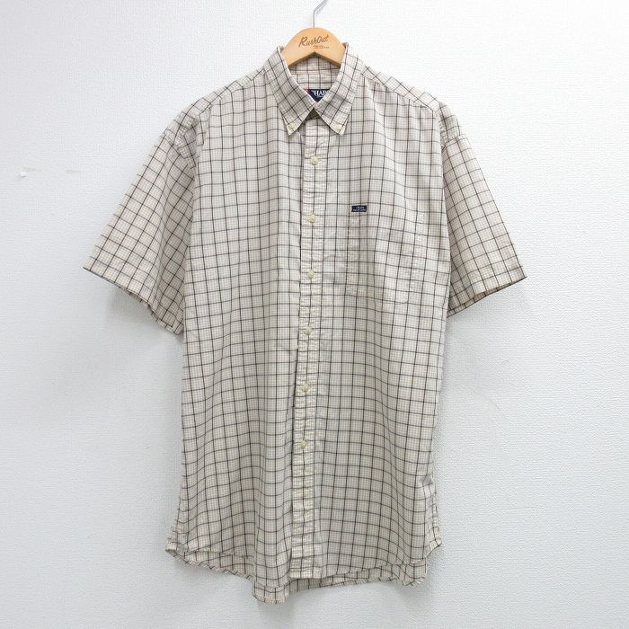 ラルフローレン 90s 半袖シャツ チェック ベージュ XL | 古着