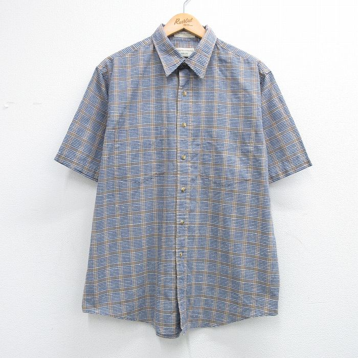 アロー 90s 半袖シャツ チェック ネイビー XL | 古着
