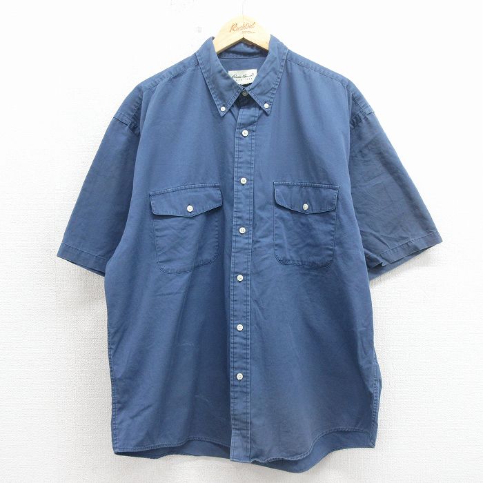 エディーバウアー 00s 半袖シャツ ネイビー XL | 古着