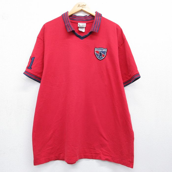 ディズニー 00s 半袖トップス ミッキー レッド XL | 古着