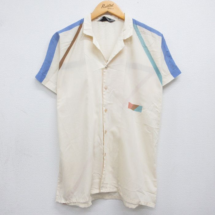 80s 半袖シャツ ラグラン ベージュ M | 古着