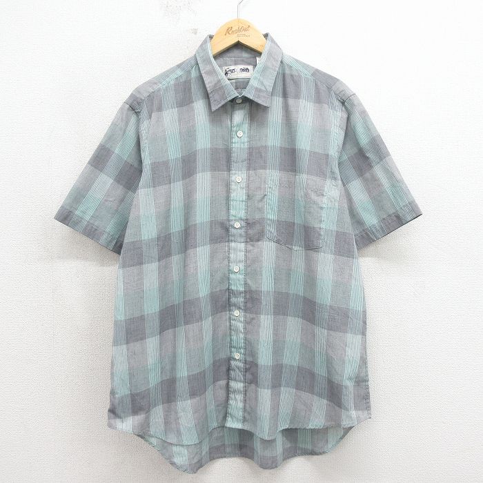 アーノルドパーマー 90s 半袖シャツ グレーチェック XL | 古着