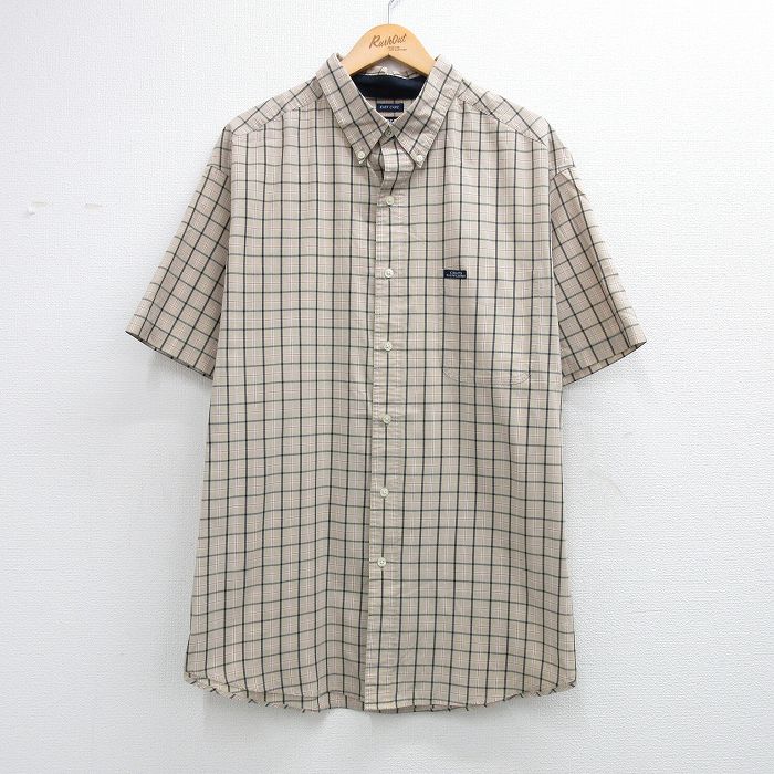 ラルフローレン 90s 半袖シャツ チェック ベージュ XL | 古着