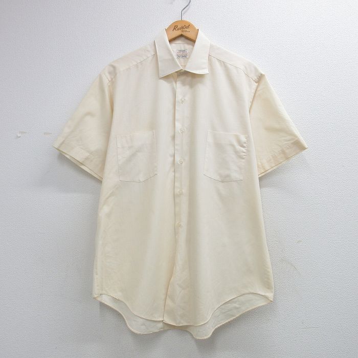 80s 半袖シャツ ベージュ XL | 古着