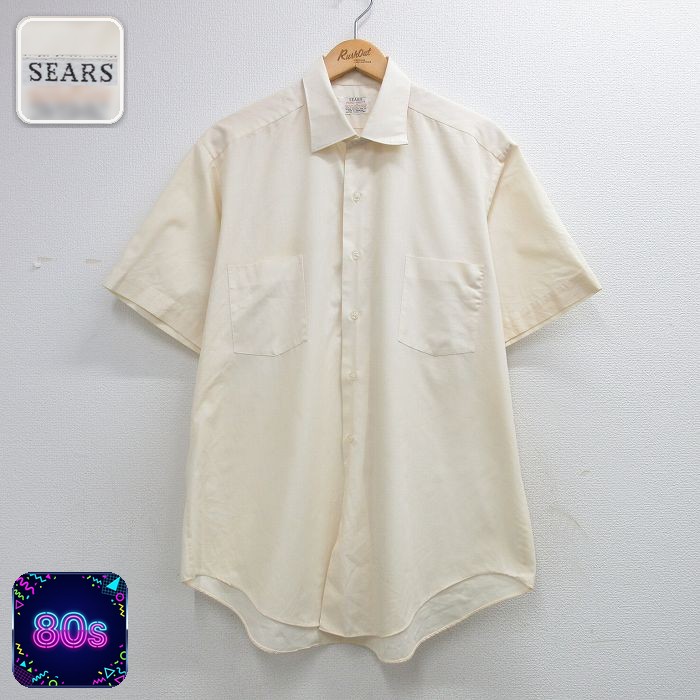 80s 半袖シャツ ベージュ メンズXL相当 | 古着