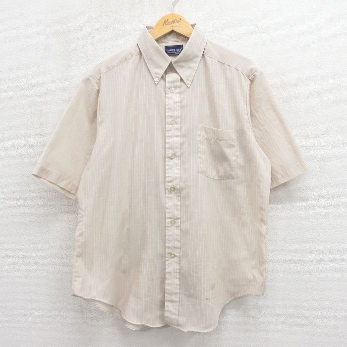 80s 半袖シャツ ベージュ L | 古着