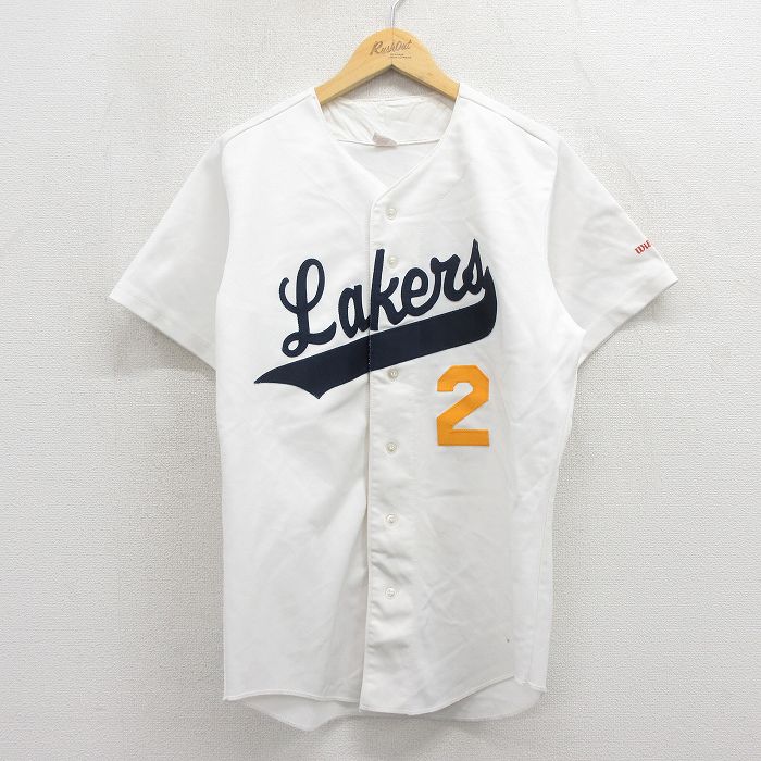 ウィルソン 80s 半袖ベースボールシャツ Lakers ホワイト M | 古着