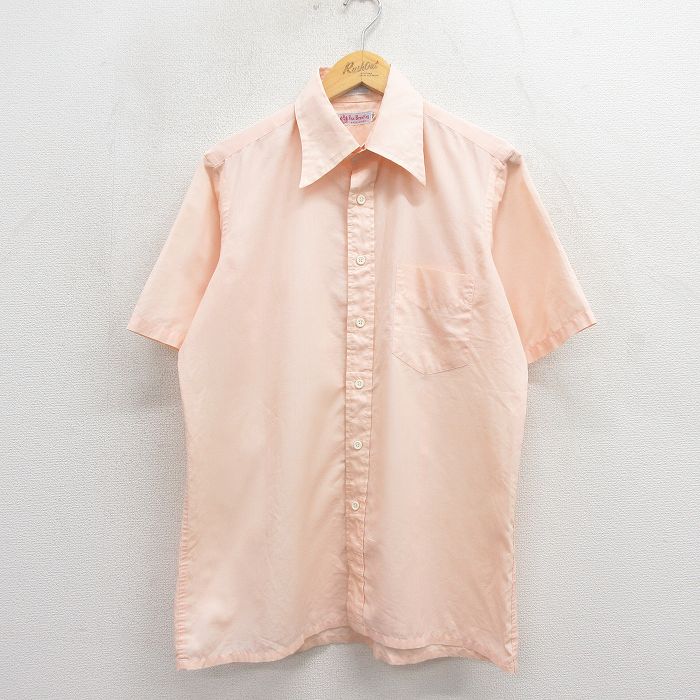 70s 半袖シャツ オレンジ L | 古着