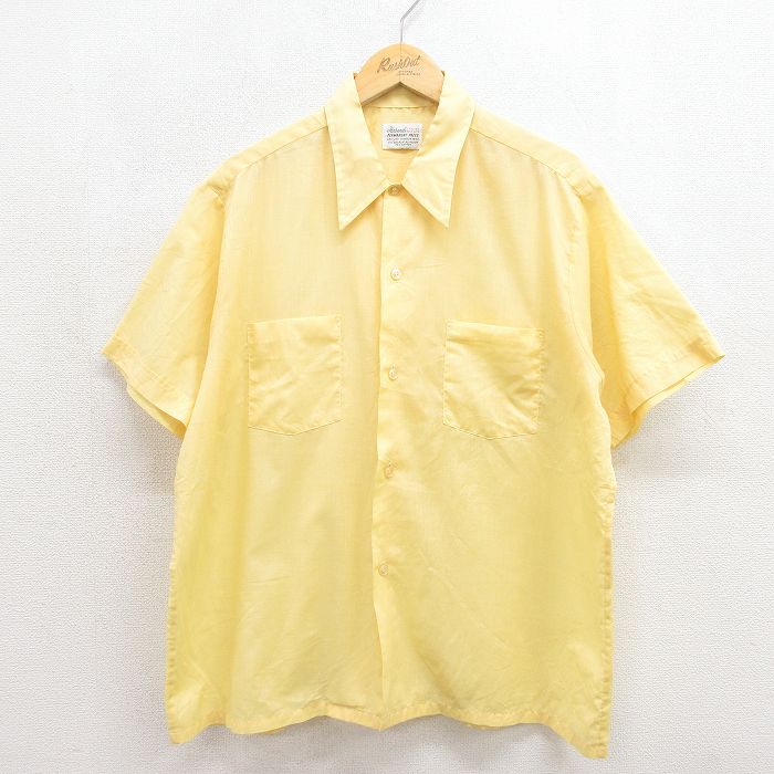 70s 半袖シャツ イエロー XL | 古着