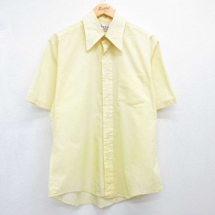 70s 半袖シャツ キャンパス イエロー L | 古着