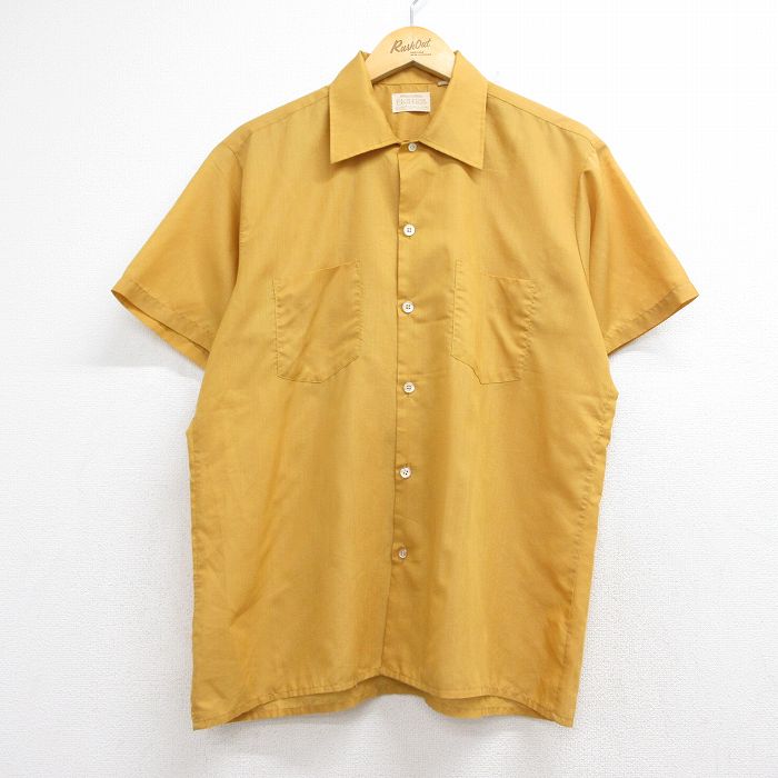 70s 半袖シャツ マンハッタン イエロー メンズL相当 | 古着
