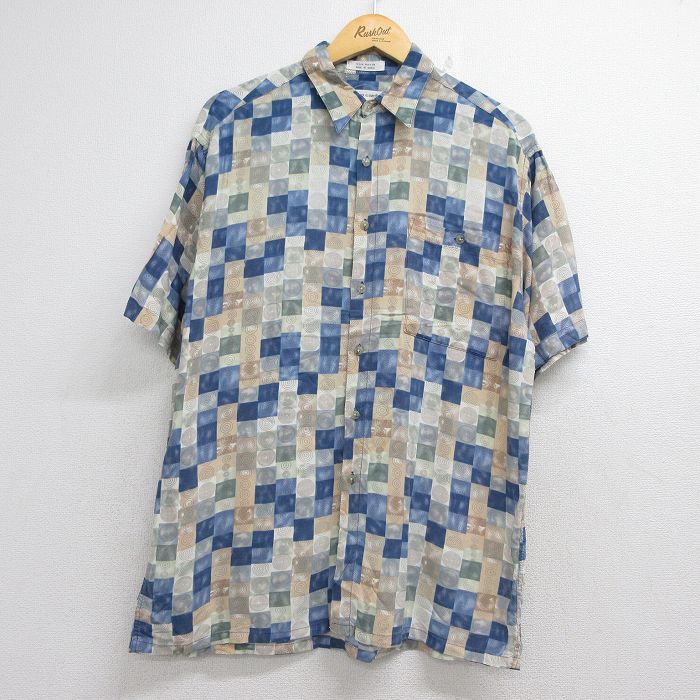 ピエールカルダン 90s 半袖シャツ 総柄 ベージュ XL | 古着