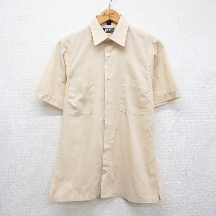 90s 半袖シャツ ベージュ メンズS相当 | 古着