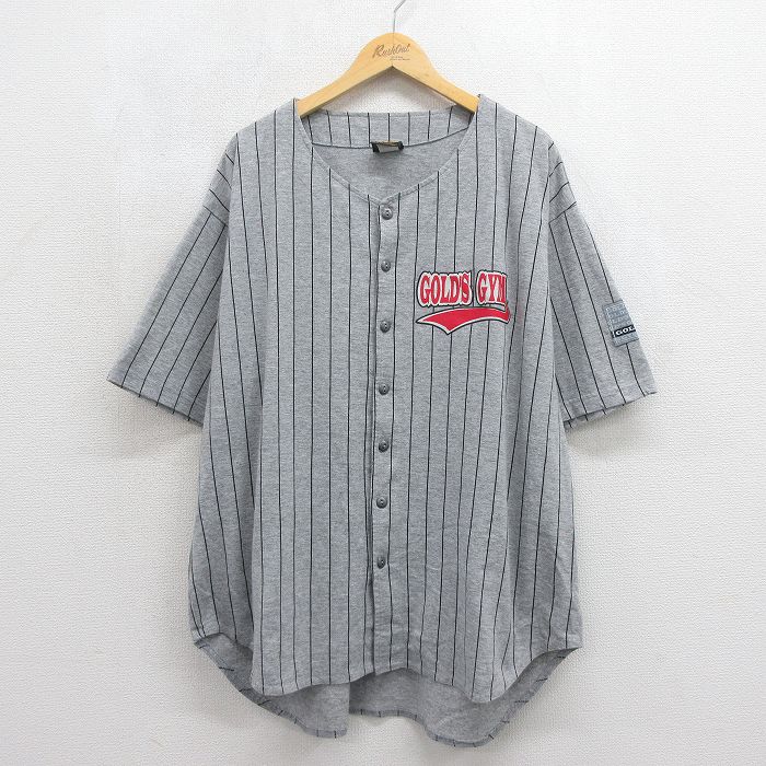 古着通販 XL☆古着 半袖 ベースボール シャツ メンズ 90年代 90s