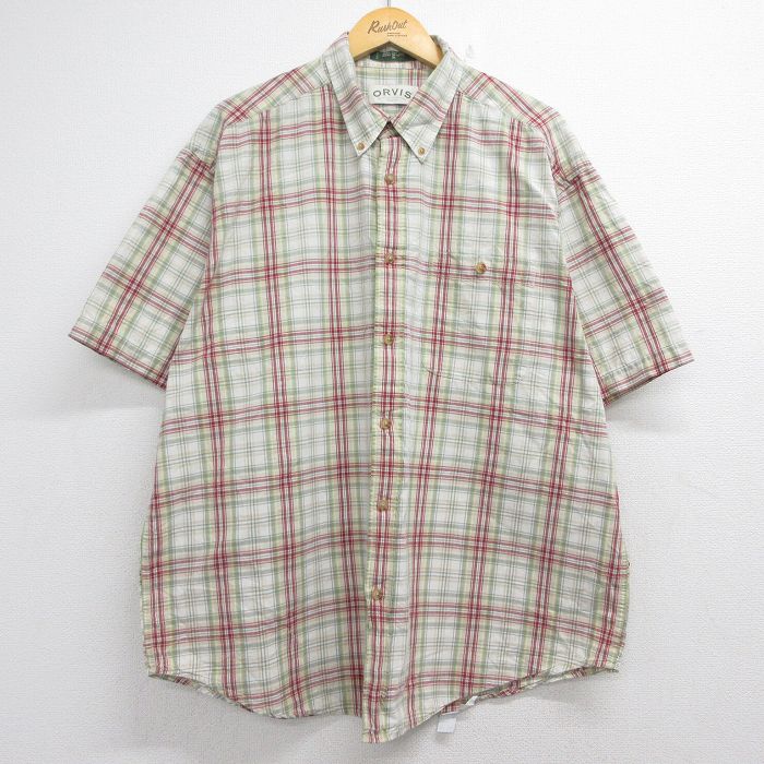オービス 00s 半袖シャツ ベージュチェック メンズXL相当 | 古着