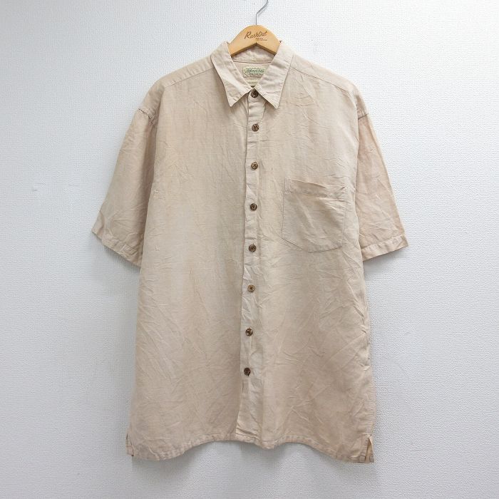 00s 半袖シャツ ベージュ メンズXL相当 | 古着
