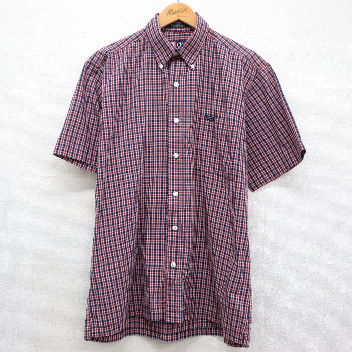 ラルフローレン 90s 半袖シャツ ワンポイントロゴ レッドチェック メンズL相当 | 古着