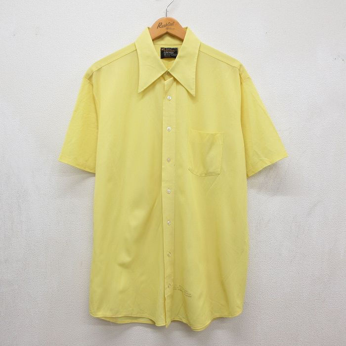 70s 半袖シャツ イエロー メンズXL相当 | 古着