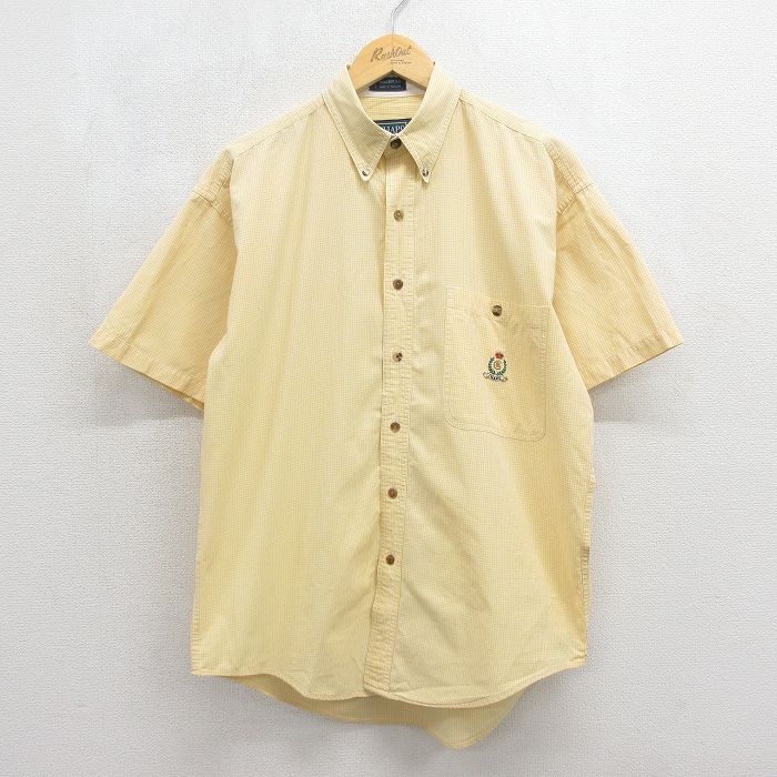 ラルフローレン 80s 半袖シャツ ワンポイントロゴ イエロー メンズL相当 | 古着