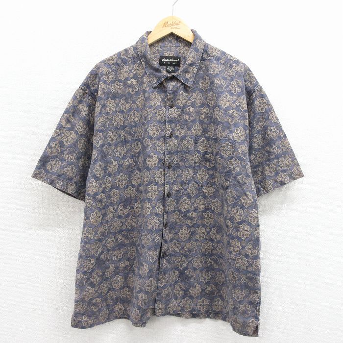 エディーバウアー 00s 半袖シャツ パープル メンズL相当 | 古着