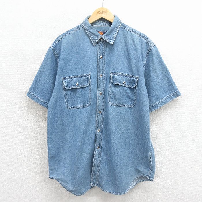 00s 半袖シャツ ルート66 ネイビー メンズXL相当 | 古着