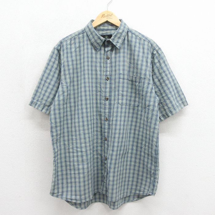 レッドヘッド 00s 半袖シャツ ブルーチェック メンズXL相当 | 古着