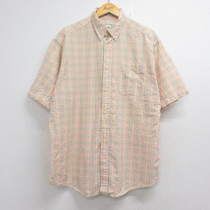オービス 00s 半袖シャツ ピンクチェック メンズXL相当 | 古着