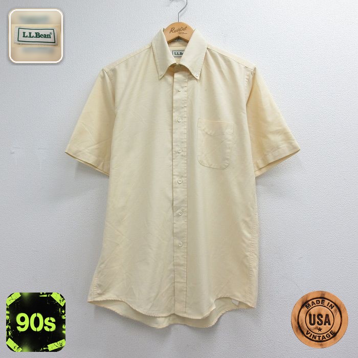 エルエルビーン 90s 半袖シャツ イエロー メンズL相当 | 古着