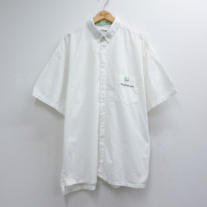 クイックシルバー 90s 半袖シャツ ホワイト メンズXL相当 | 古着