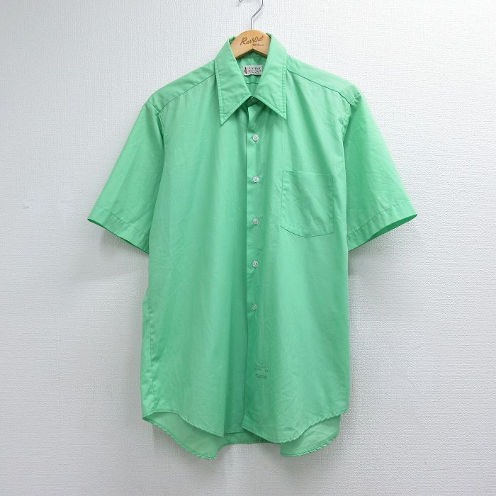 70s 半袖シャツ グリーン メンズXL相当 | 古着