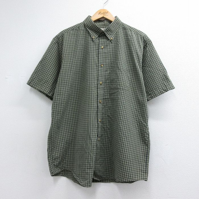 エルエルビーン 00s 半袖シャツ カーキチェック メンズXL相当 | 古着