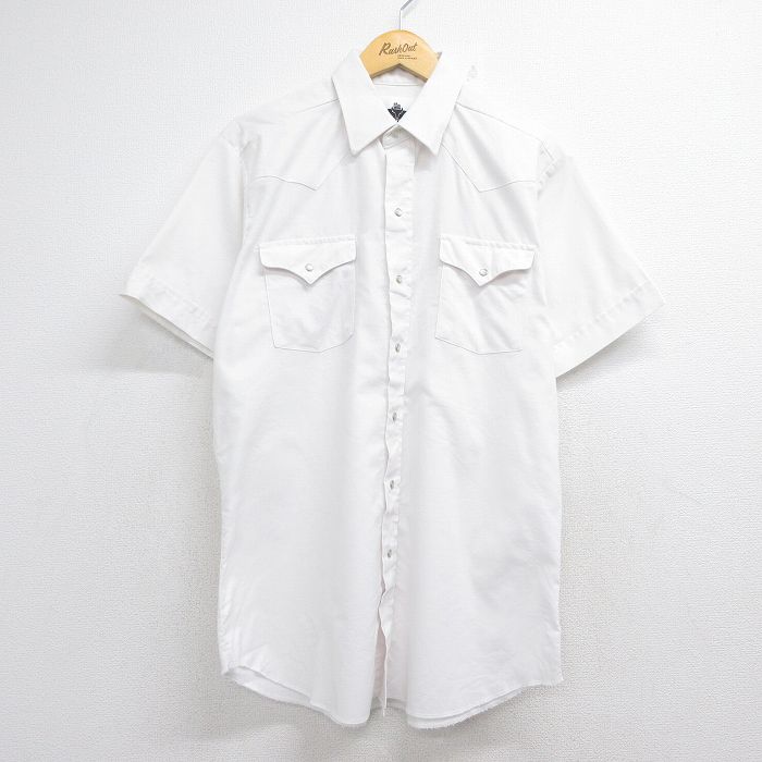 ウエスタン 90s 半袖シャツ ホワイト メンズXL相当 | 古着