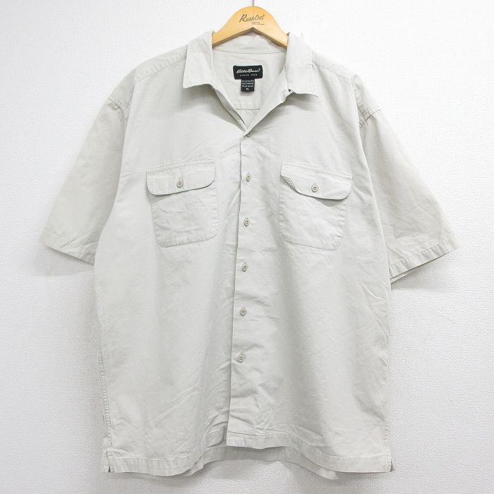 エディーバウアー 00s 半袖シャツ オープンカラー ベージュ メンズXL相当 | 古着