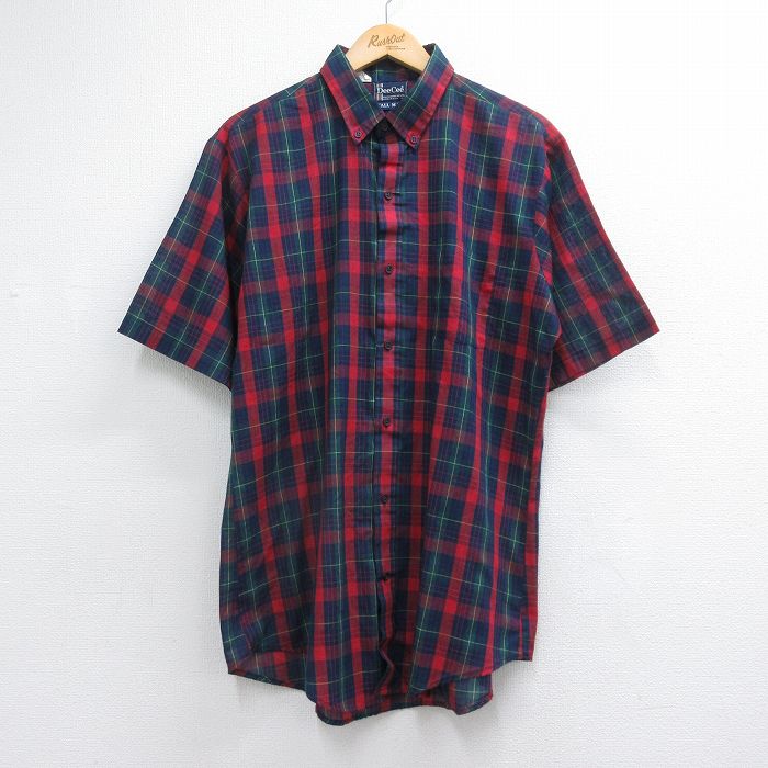 DEE CEE 80s 半袖シャツ レッドチェック メンズL相当 | 古着