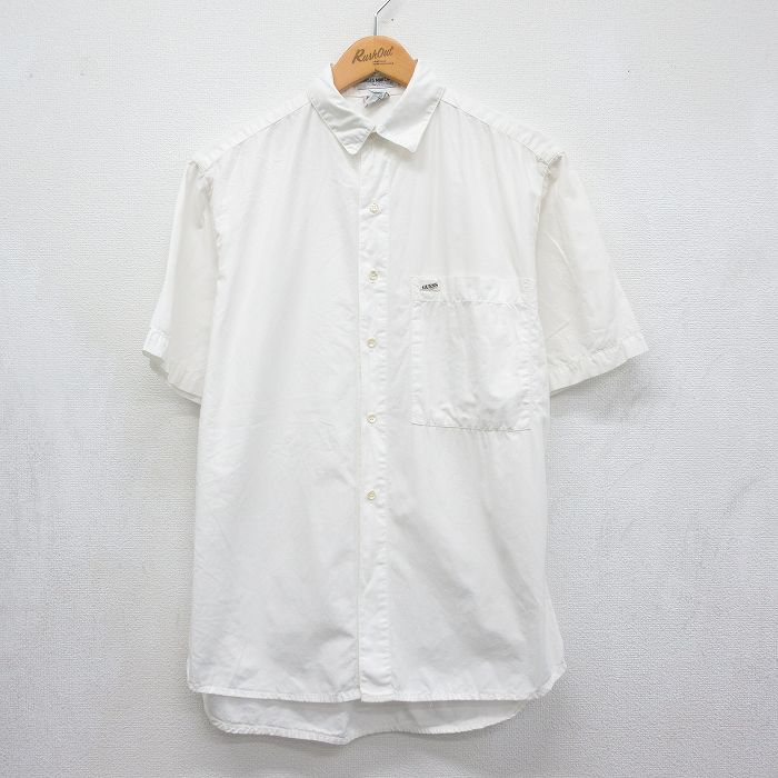 ゲス 半袖シャツ ホワイト メンズL相当 | 古着