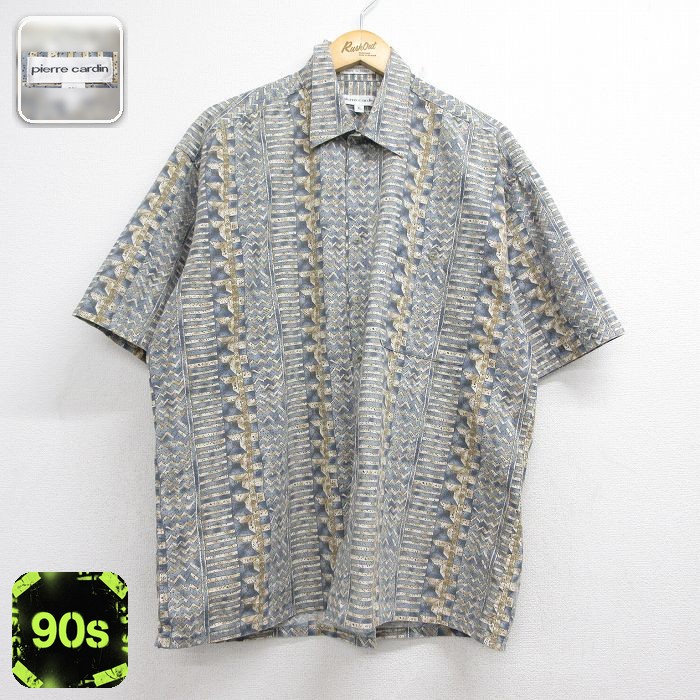 ピエールカルダン 90s 半袖シャツ ネイビー メンズXL相当 | 古着