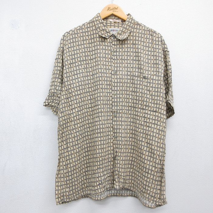 00s 半袖シャツ ベージュ メンズXL相当 | 古着
